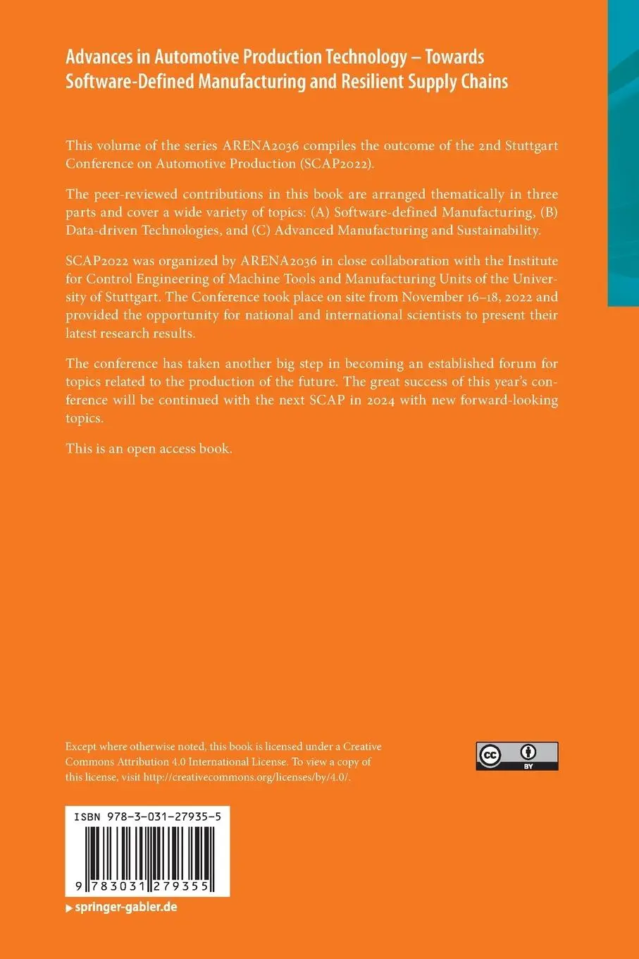 Rückseite: 9783031279355 | Advances in Automotive Production Technology - Towards...
