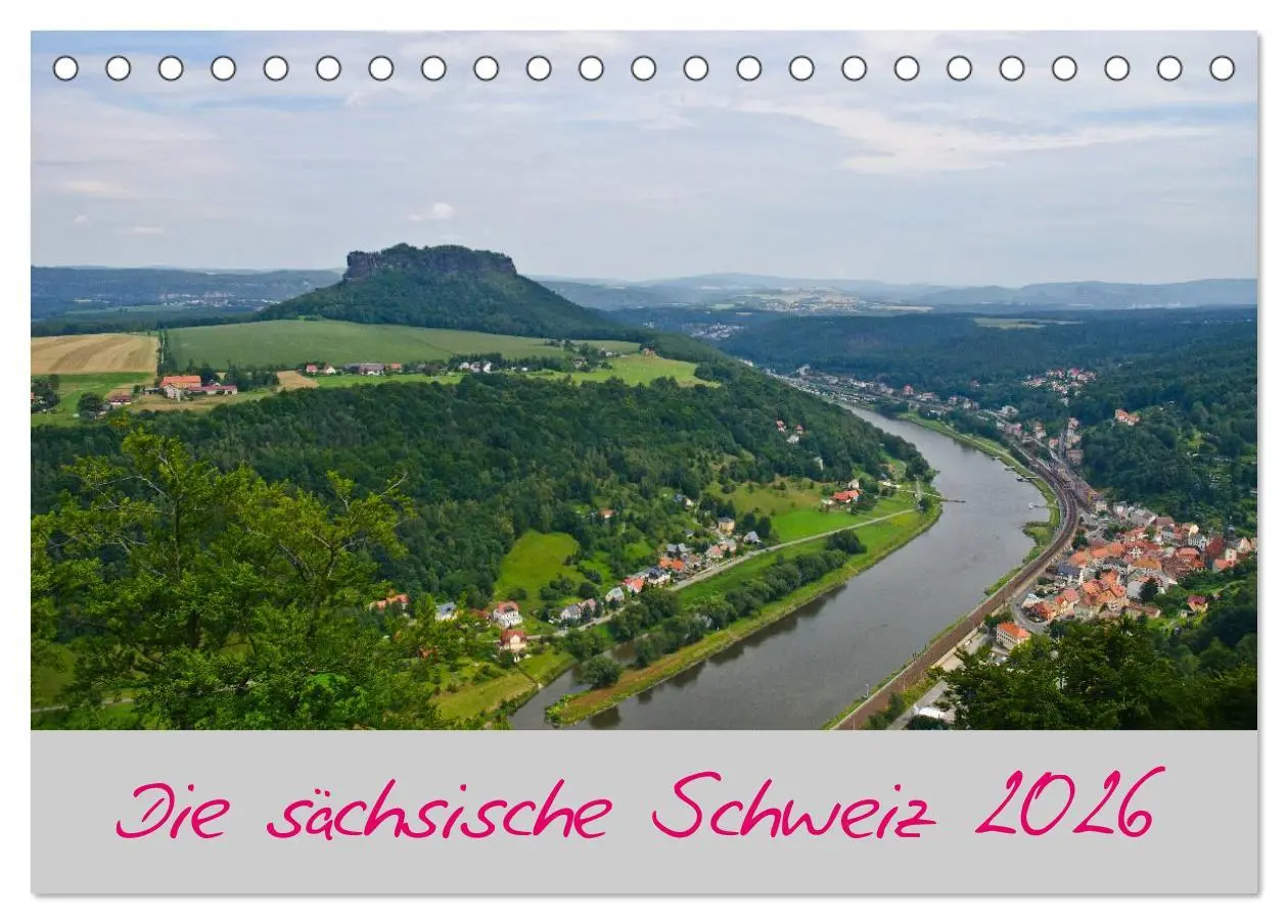 Cover: 9783516169355 | Die sächsische Schweiz 2026 (Tischkalender 2026 DIN A5 quer),...