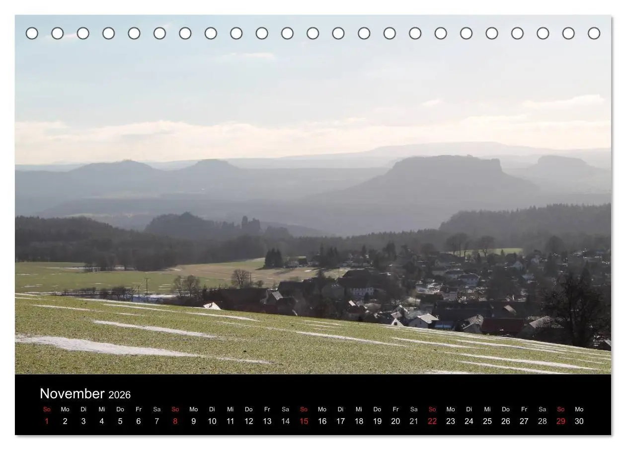 Bild: 9783516169355 | Die sächsische Schweiz 2026 (Tischkalender 2026 DIN A5 quer),...