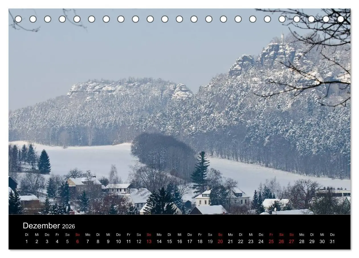 Bild: 9783516169355 | Die sächsische Schweiz 2026 (Tischkalender 2026 DIN A5 quer),...