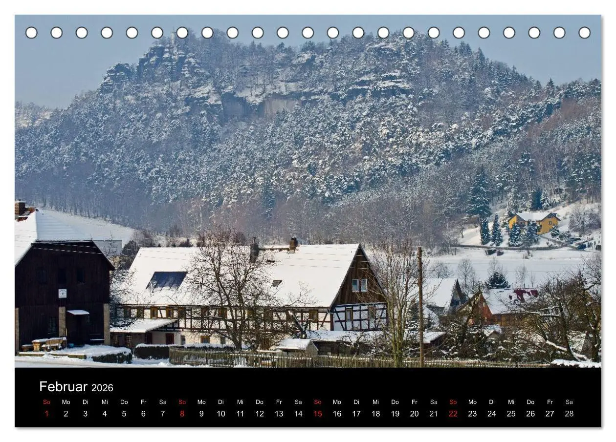 Bild: 9783516169355 | Die sächsische Schweiz 2026 (Tischkalender 2026 DIN A5 quer),...