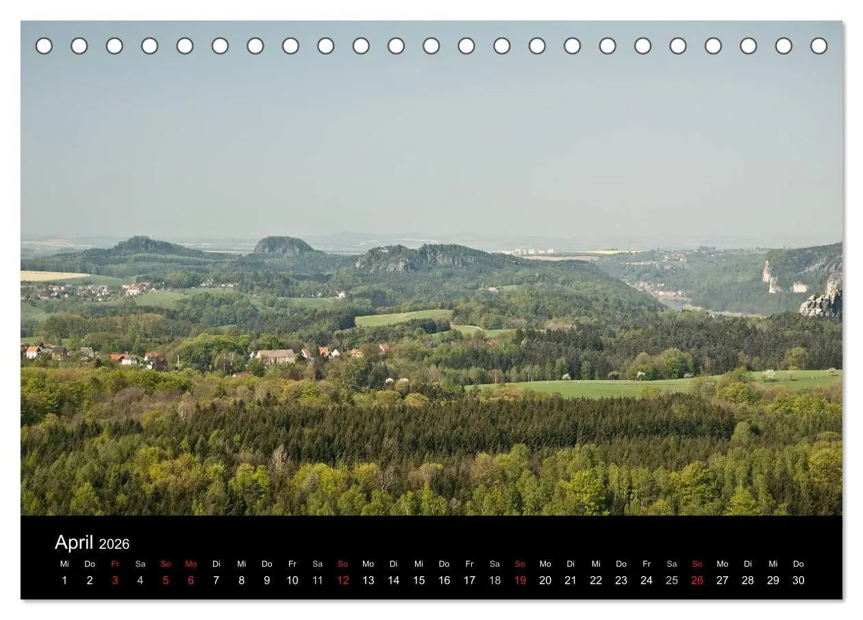 Bild: 9783516169355 | Die sächsische Schweiz 2026 (Tischkalender 2026 DIN A5 quer),...
