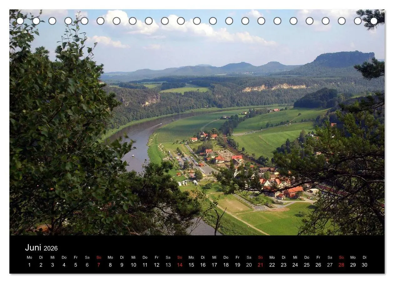 Bild: 9783516169355 | Die sächsische Schweiz 2026 (Tischkalender 2026 DIN A5 quer),...