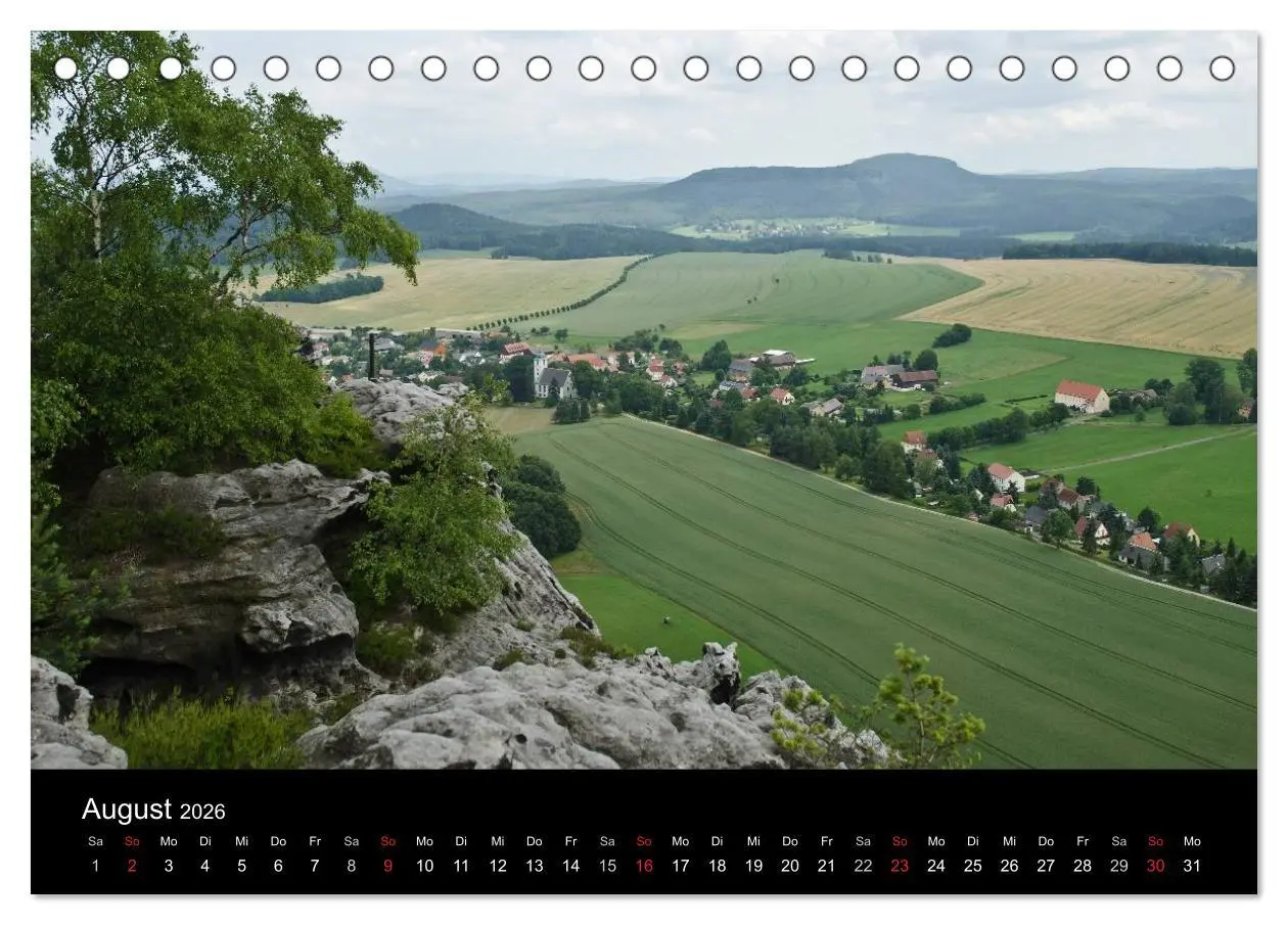 Bild: 9783516169355 | Die sächsische Schweiz 2026 (Tischkalender 2026 DIN A5 quer),...