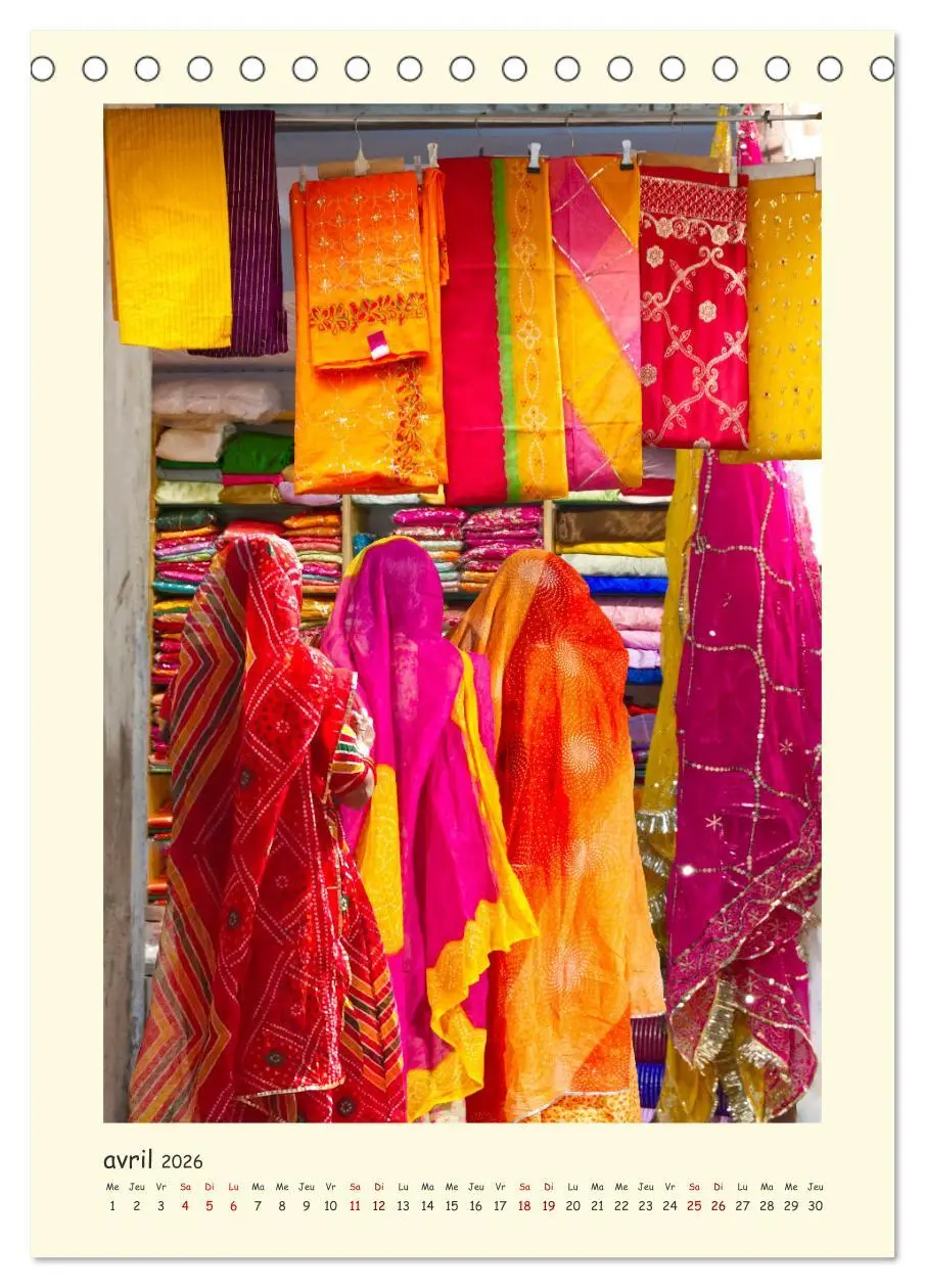Bild: 9783516549355 | INDE pays aux couleurs éblouissantes (Calendrier de bureau 2026 DIN...