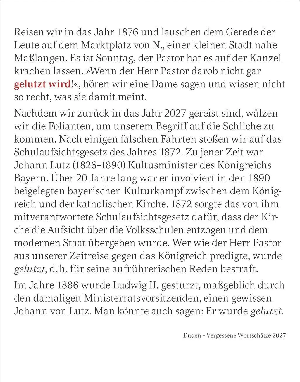 Bild: 9783840039355 | Duden Vergessene Wortschätze Tagesabreißkalender 2027 | Maik Goth