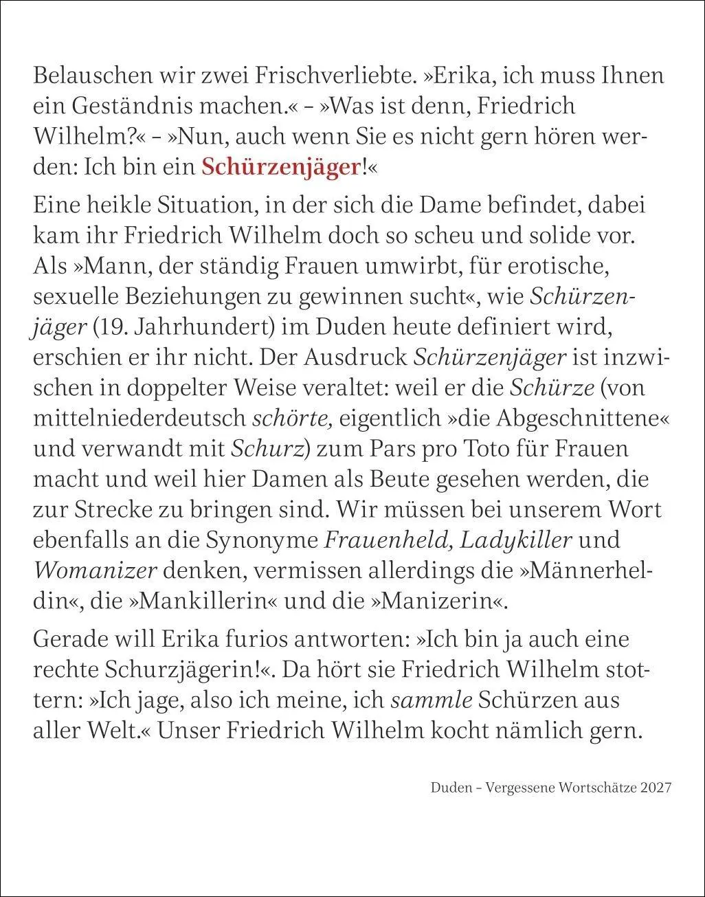 Bild: 9783840039355 | Duden Vergessene Wortschätze Tagesabreißkalender 2027 | Maik Goth
