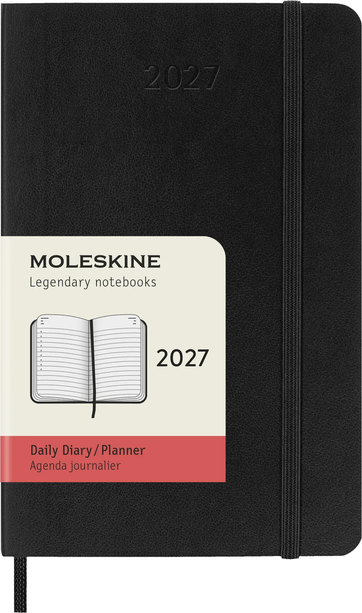 Cover: 8056999279455 | Moleskine 12 Monate Tagesnotizkalender 2027, P/A6, 1 Tag = 1 Seite,...