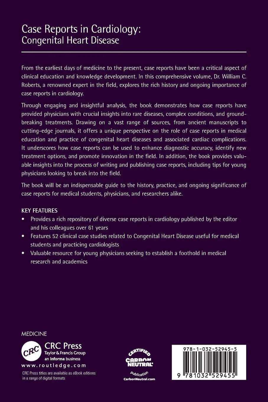 Rückseite: 9781032529455 | Case Reports in Cardiology | Congenital Heart Disease | Roberts | Buch