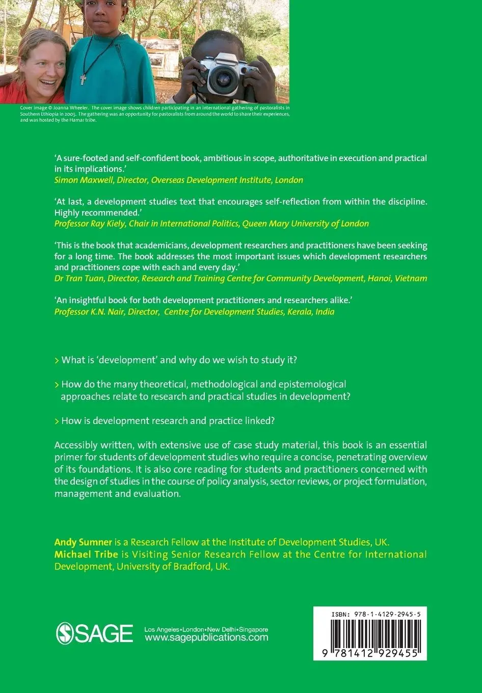 Rückseite: 9781412929455 | International Development Studies | Andrew Sumner (u. a.) | Buch