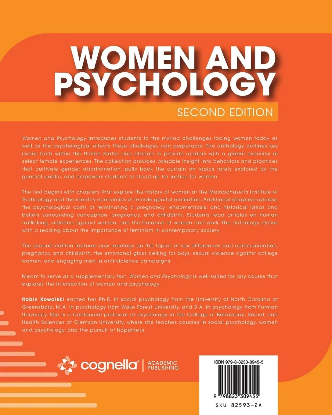 Rückseite: 9798823309455 | Women and Psychology | Robin Kowalski | Taschenbuch | Englisch | 2023