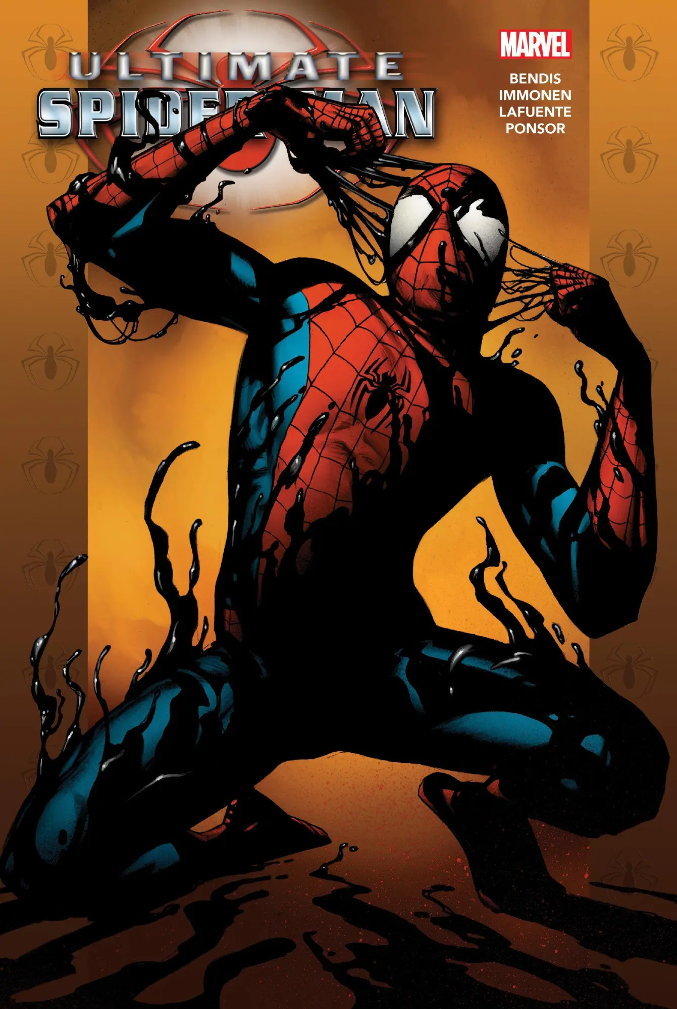 Cover: 9781302959555 | Ultimate Spider-Man Omnibus Vol. 4 Stuart Immonen Symbiote Cover