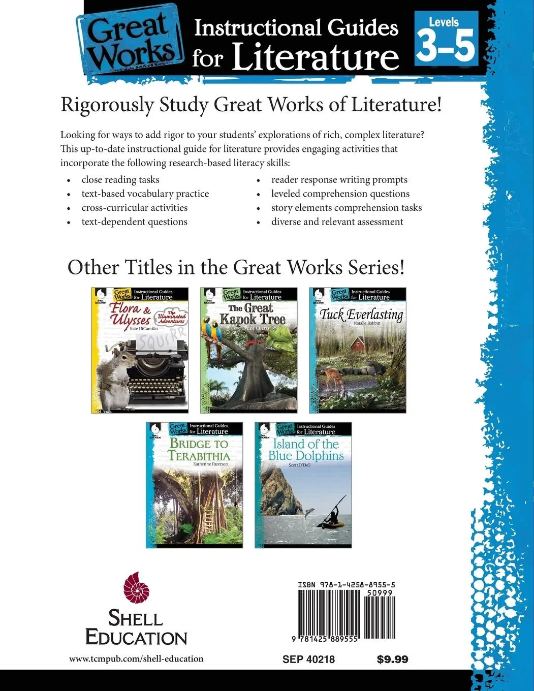 Rückseite: 9781425889555 | Because of Winn-Dixie | An Instructional Guide for Literature | Pearce