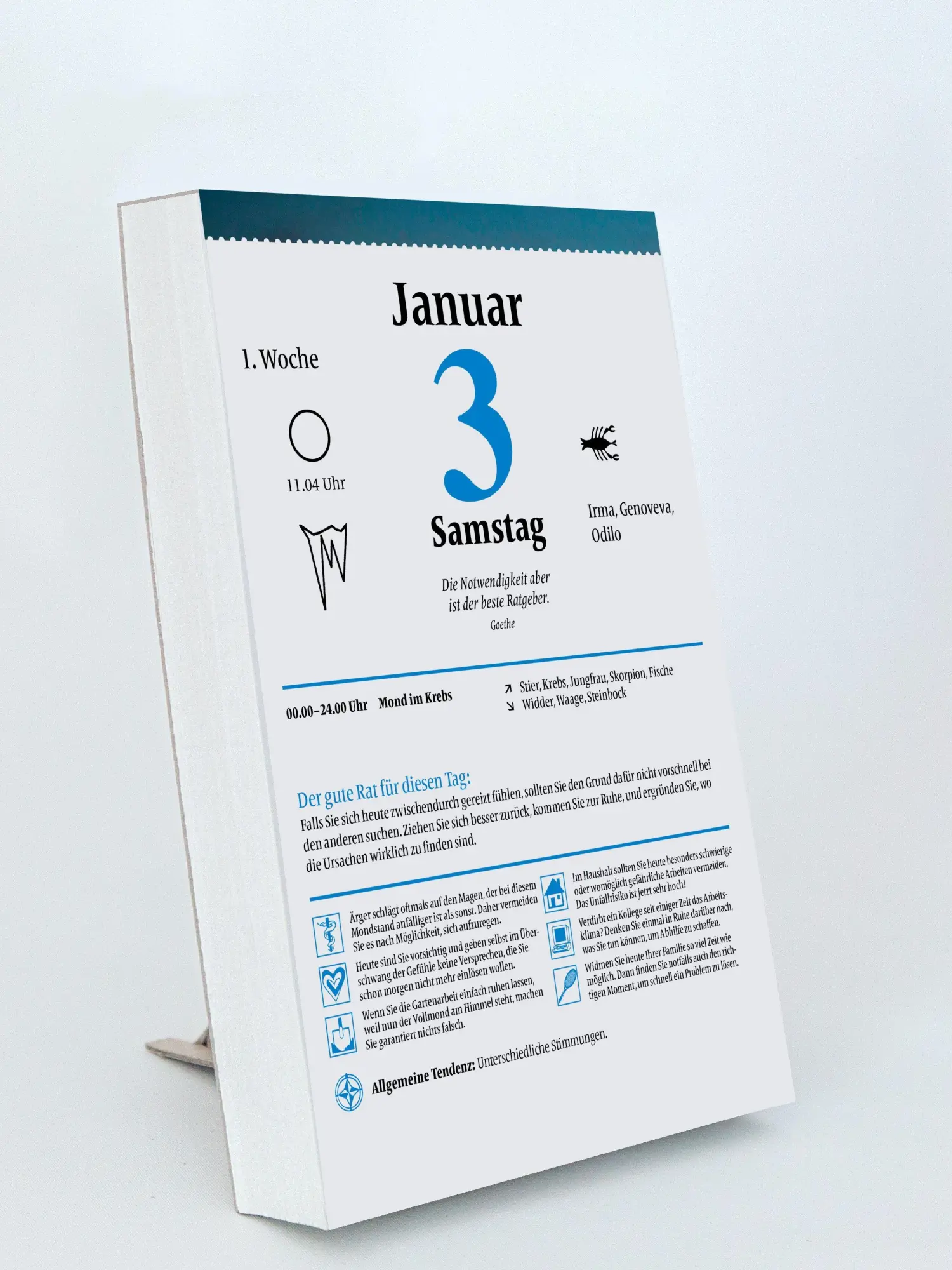 Bild: 9783453239555 | Mondkalender für jeden Tag 2026 | Helga Föger | Kalender | 392 S.