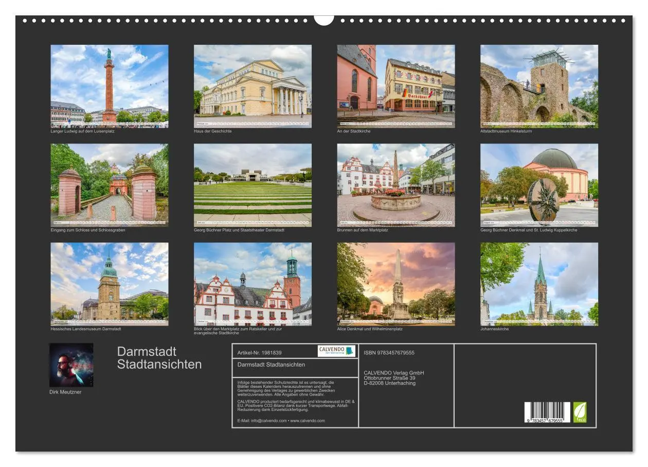 Bild: 9783457679555 | Darmstadt Stadtansichten (Wandkalender 2026 DIN A2 quer), CALVENDO...
