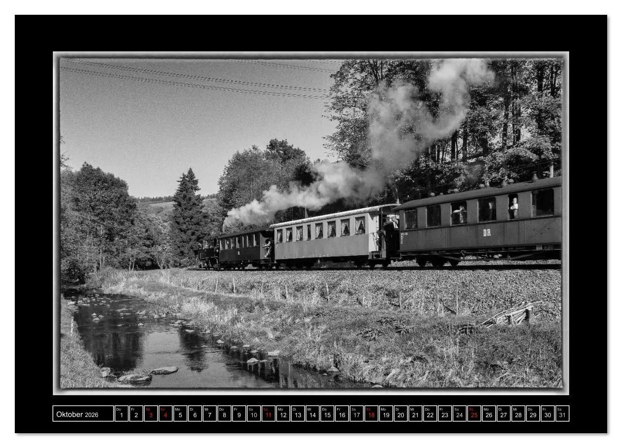 Bild: 9783516079555 | Die Preßnitztalbahn (Wandkalender 2026 DIN A4 quer), CALVENDO...