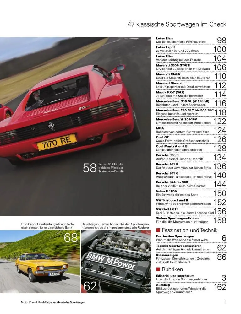 Bild: 9783613309555 | Motor Klassik Kaufratgeber - Klassische Sportwagen; . | Taschenbuch