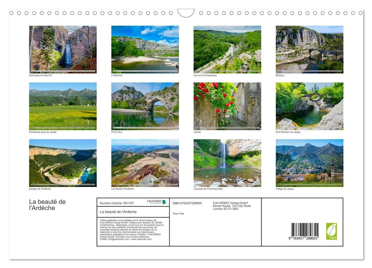Bild: 9783457289655 | La beauté de l'Ardèche (Calendrier mural 2026 DIN A3 vertical),...