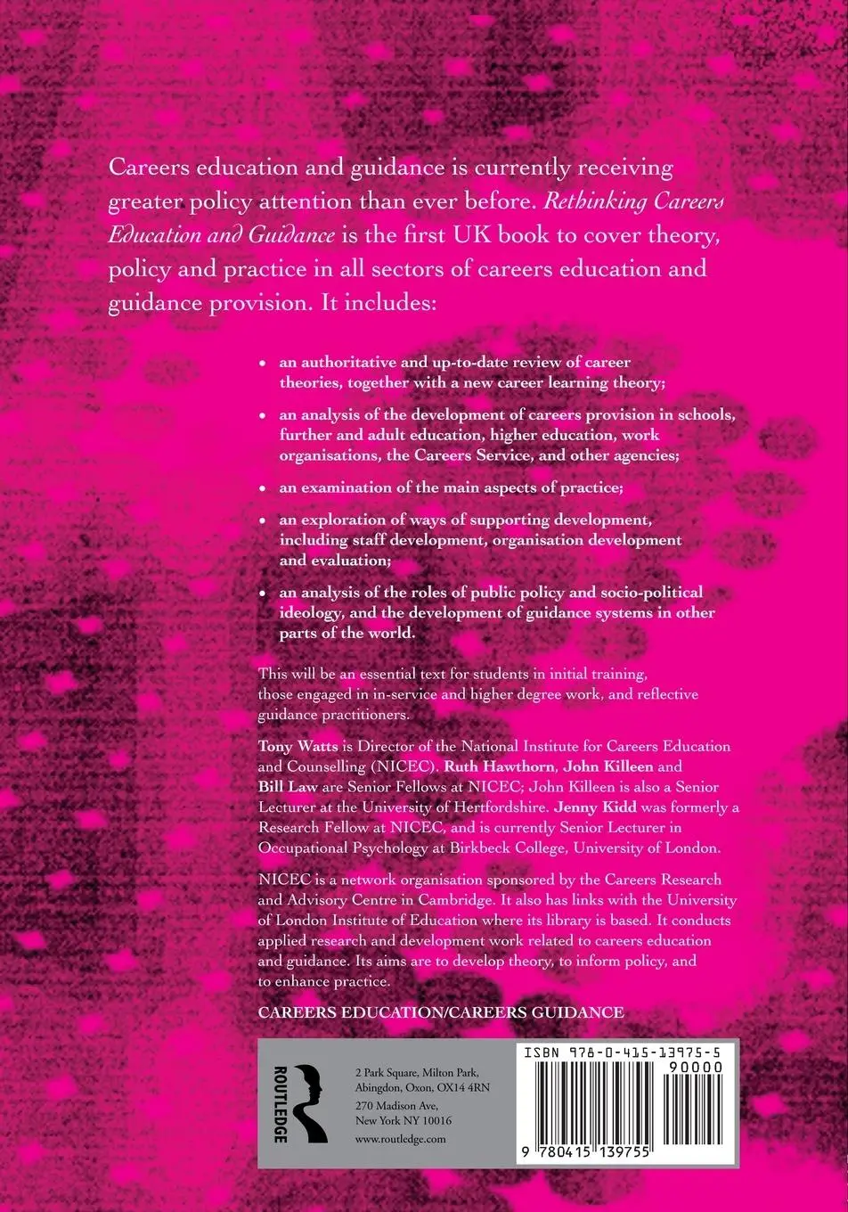 Rückseite: 9780415139755 | Rethinking Careers Education and Guidance | Ruth Hawthorn (u. a.)