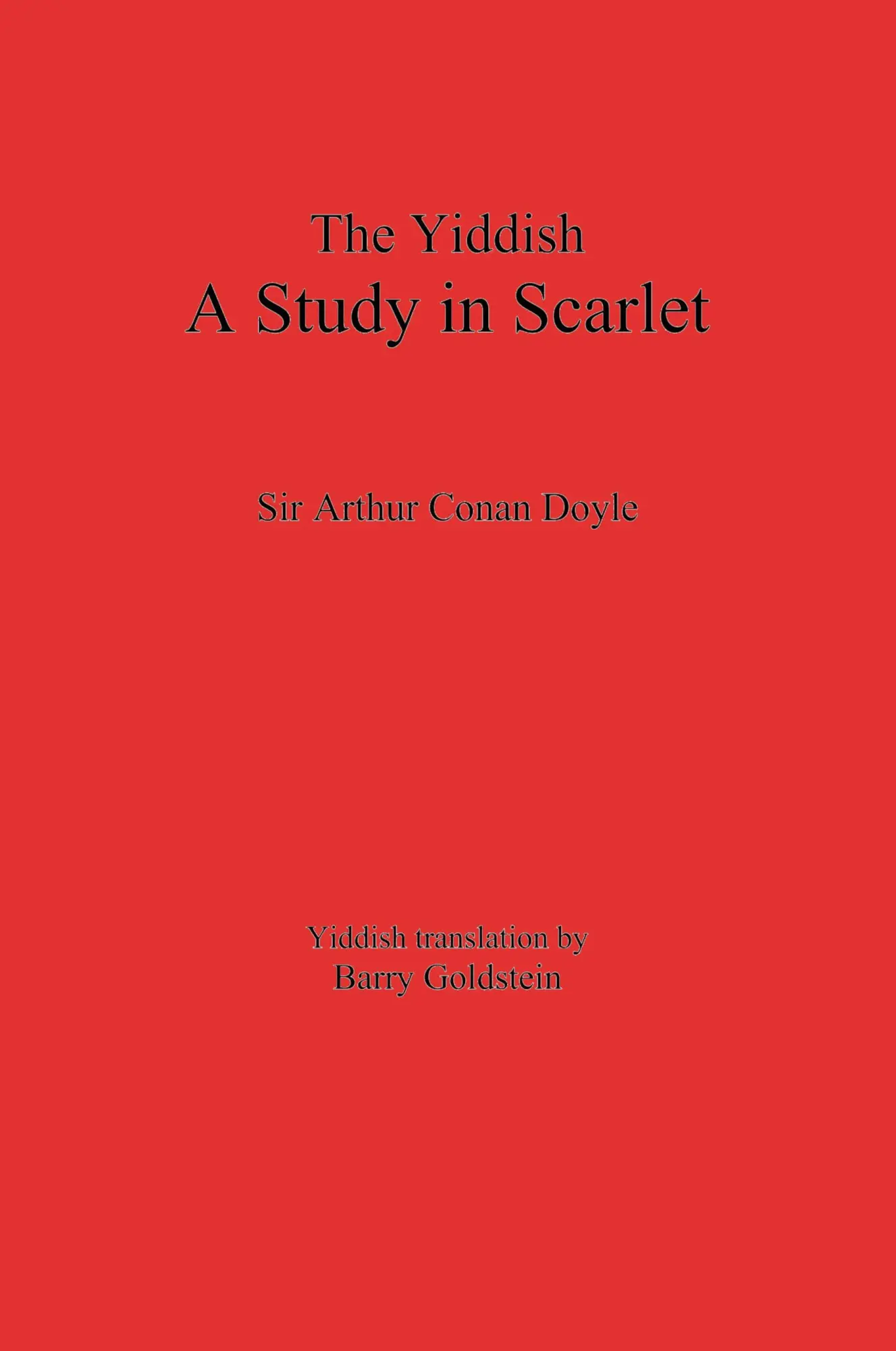 Cover: 9780998049755 | The Yiddish Study in Scarlet | Sherlock Holmes's First Case | Doyle