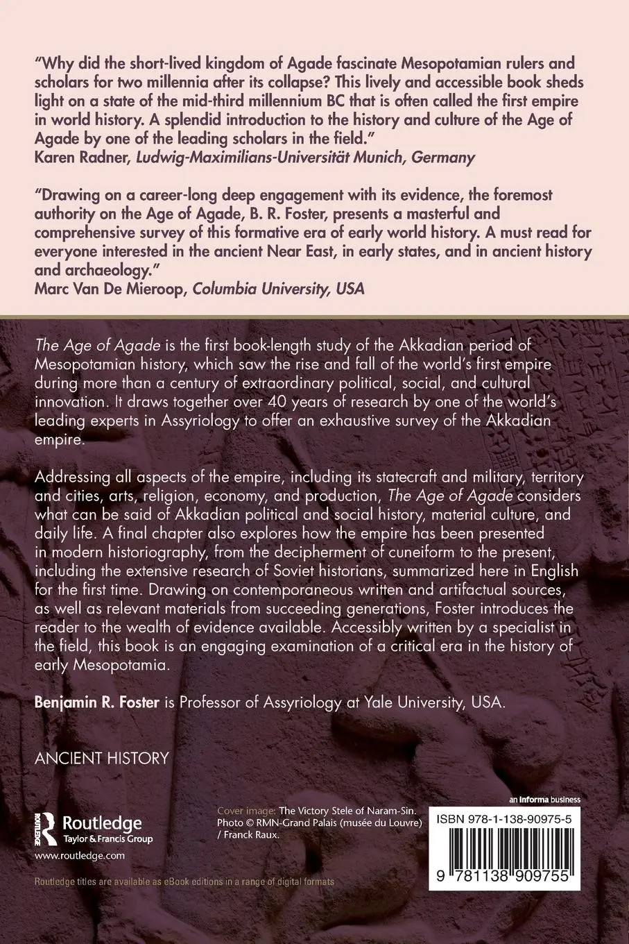 Rückseite: 9781138909755 | The Age of Agade | Inventing Empire in Ancient Mesopotamia | Foster