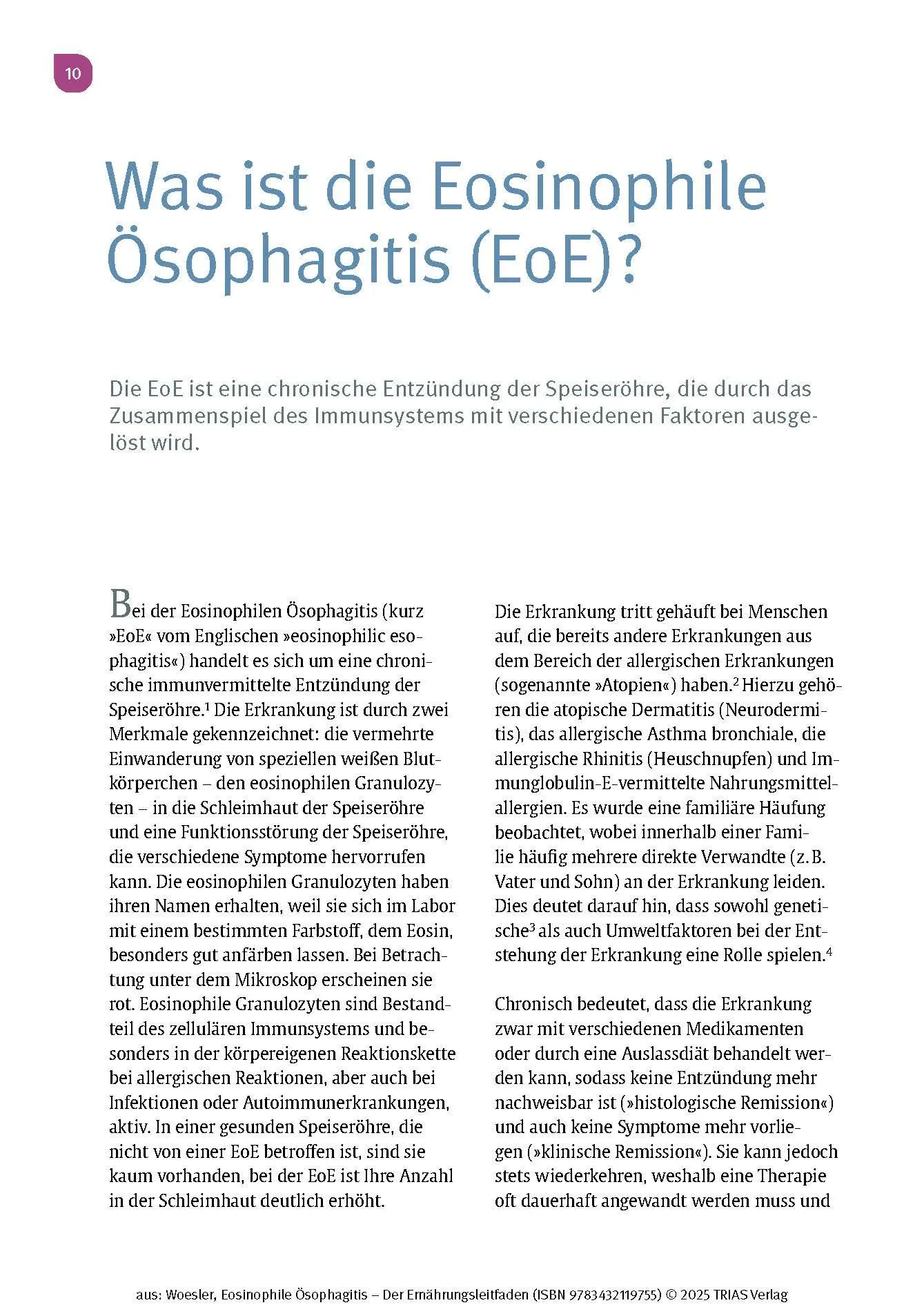 Bild: 9783432119755 | Eosinophile Ösophagitis - Der Ernährungsleitfaden | Woesler (u. a.)