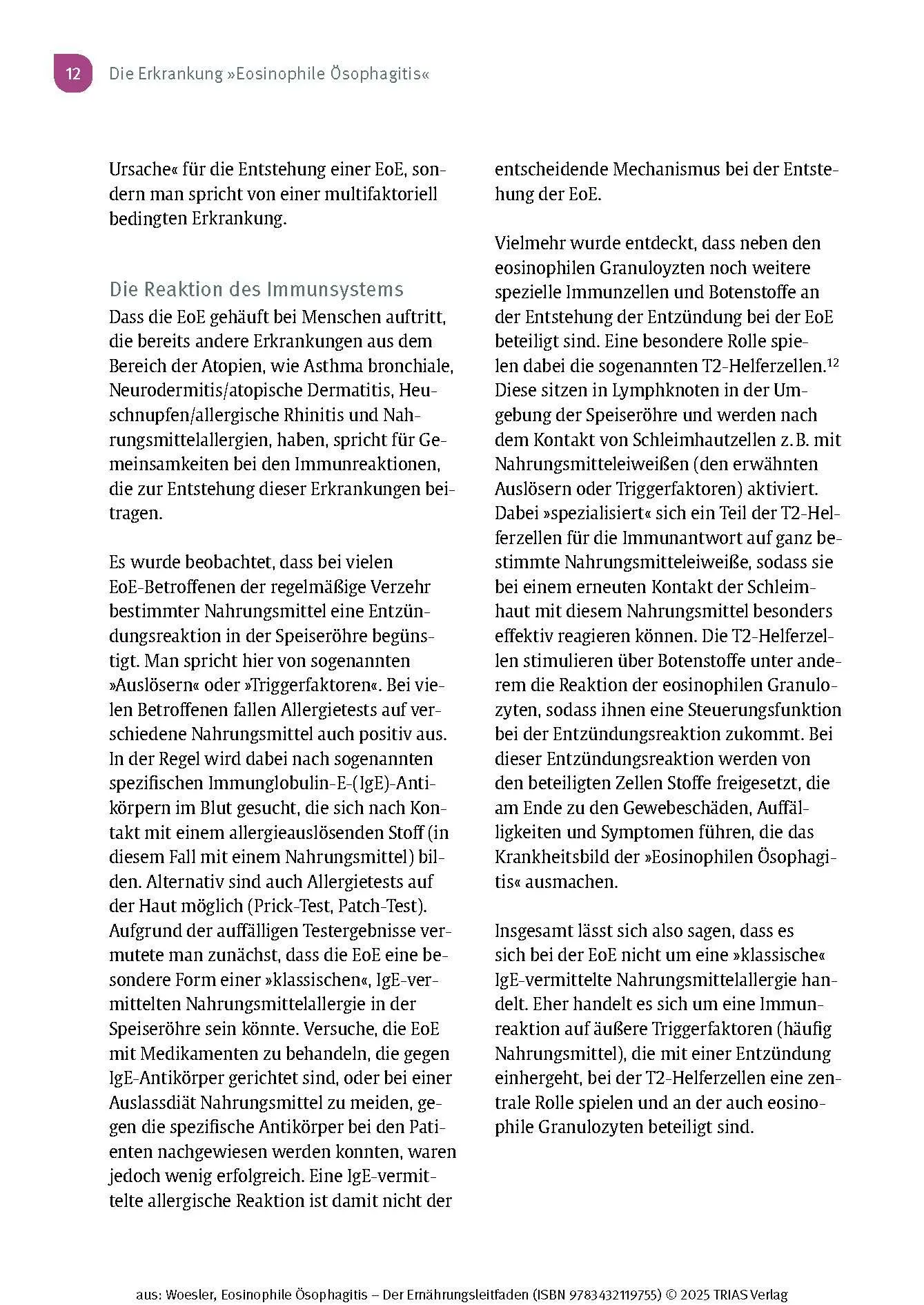 Bild: 9783432119755 | Eosinophile Ösophagitis - Der Ernährungsleitfaden | Woesler (u. a.)