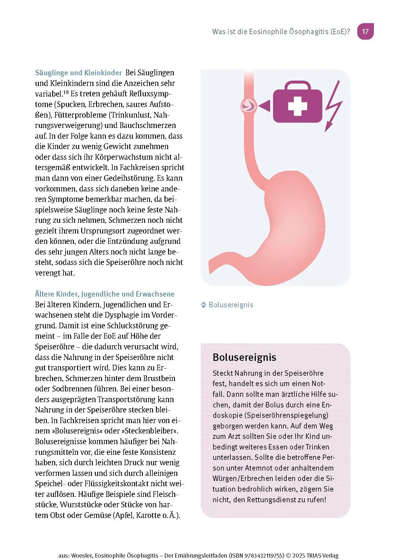 Bild: 9783432119755 | Eosinophile Ösophagitis - Der Ernährungsleitfaden | Woesler (u. a.)