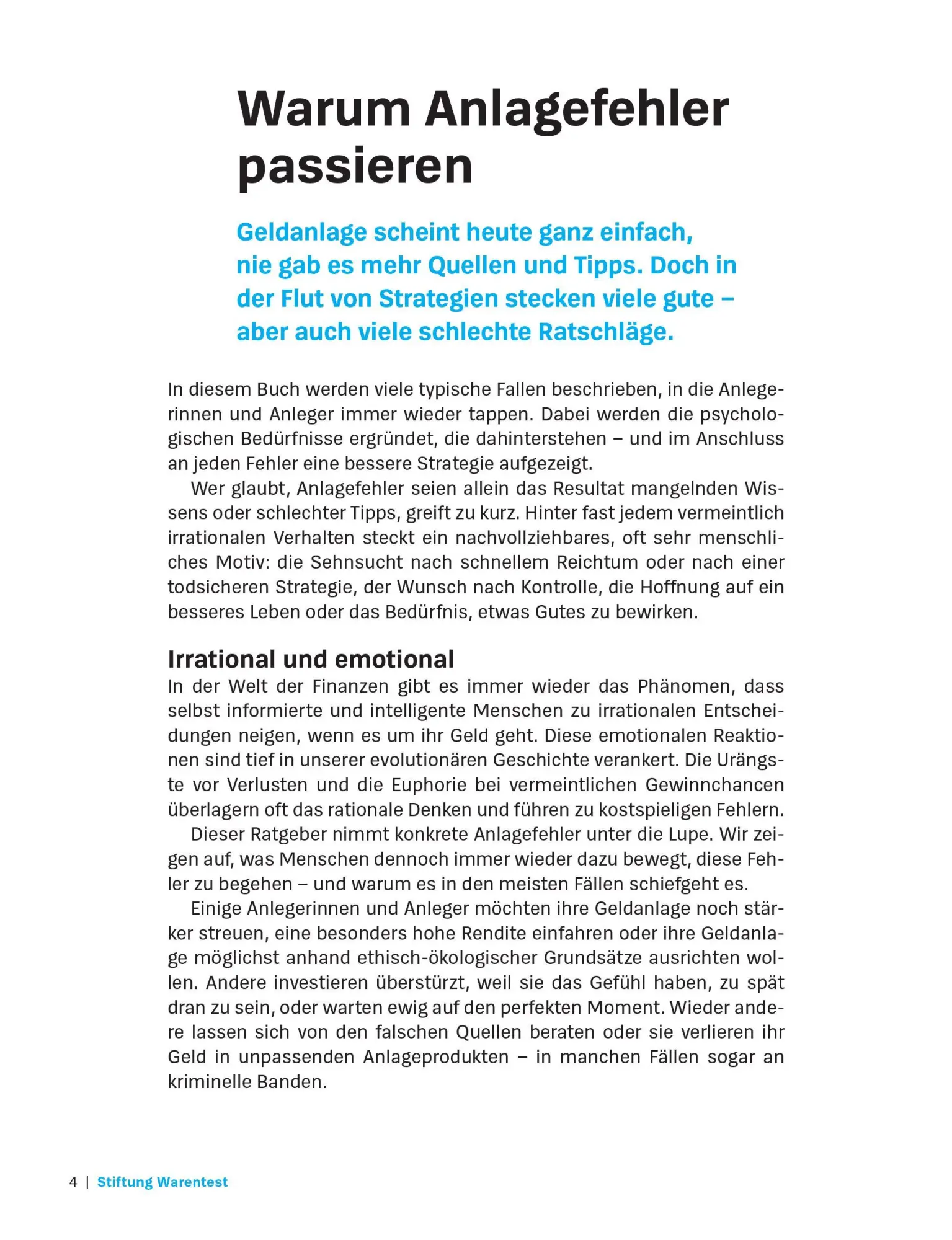 Bild: 9783747109755 | Die größten Anlagefehler und wie man sie vermeidet | Warentest | Buch