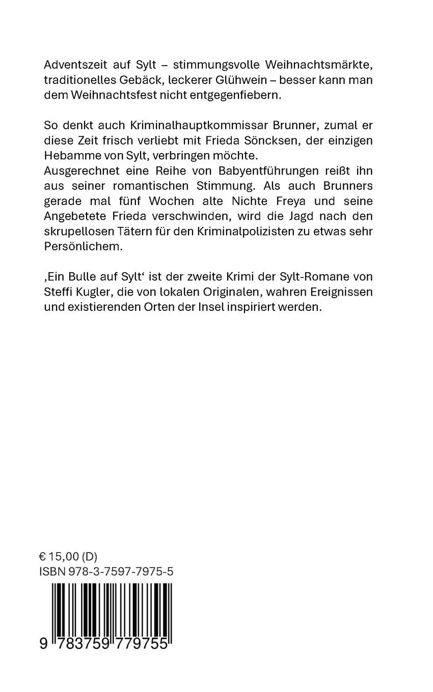 Rückseite: 9783759779755 | Ein Bulle auf Sylt | Ihr Kinderlein kommet | Steffi Kugler | Buch