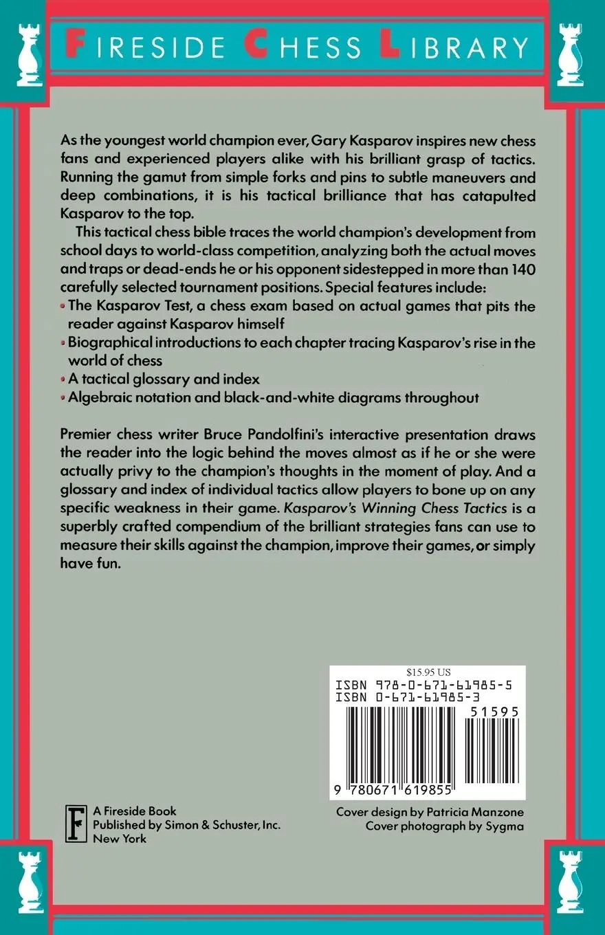 Rückseite: 9780671619855 | Kasprov's Winning Chess Tactics | Bruce Pandolfini | Taschenbuch