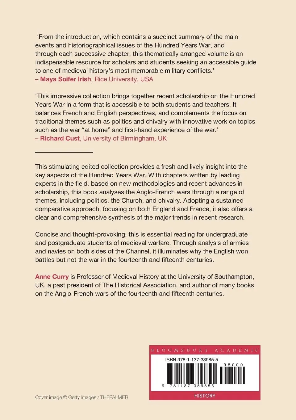 Rückseite: 9781137389855 | The Hundred Years War Revisited | Anne Curry | Taschenbuch | Englisch