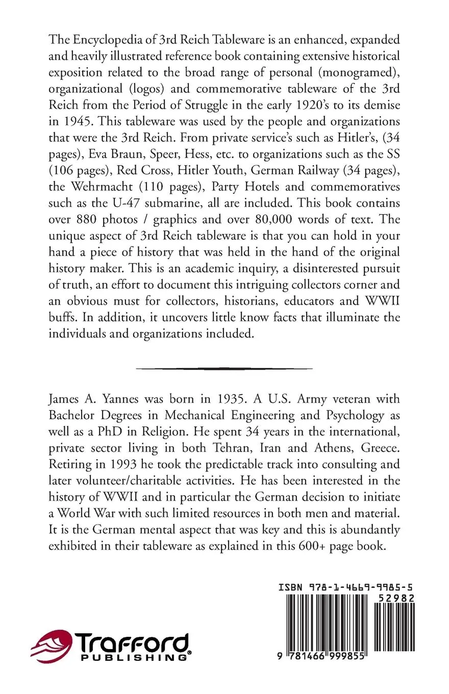 Rückseite: 9781466999855 | The Encyclopedia of Third Reich Tableware | James A. Yannes | Buch
