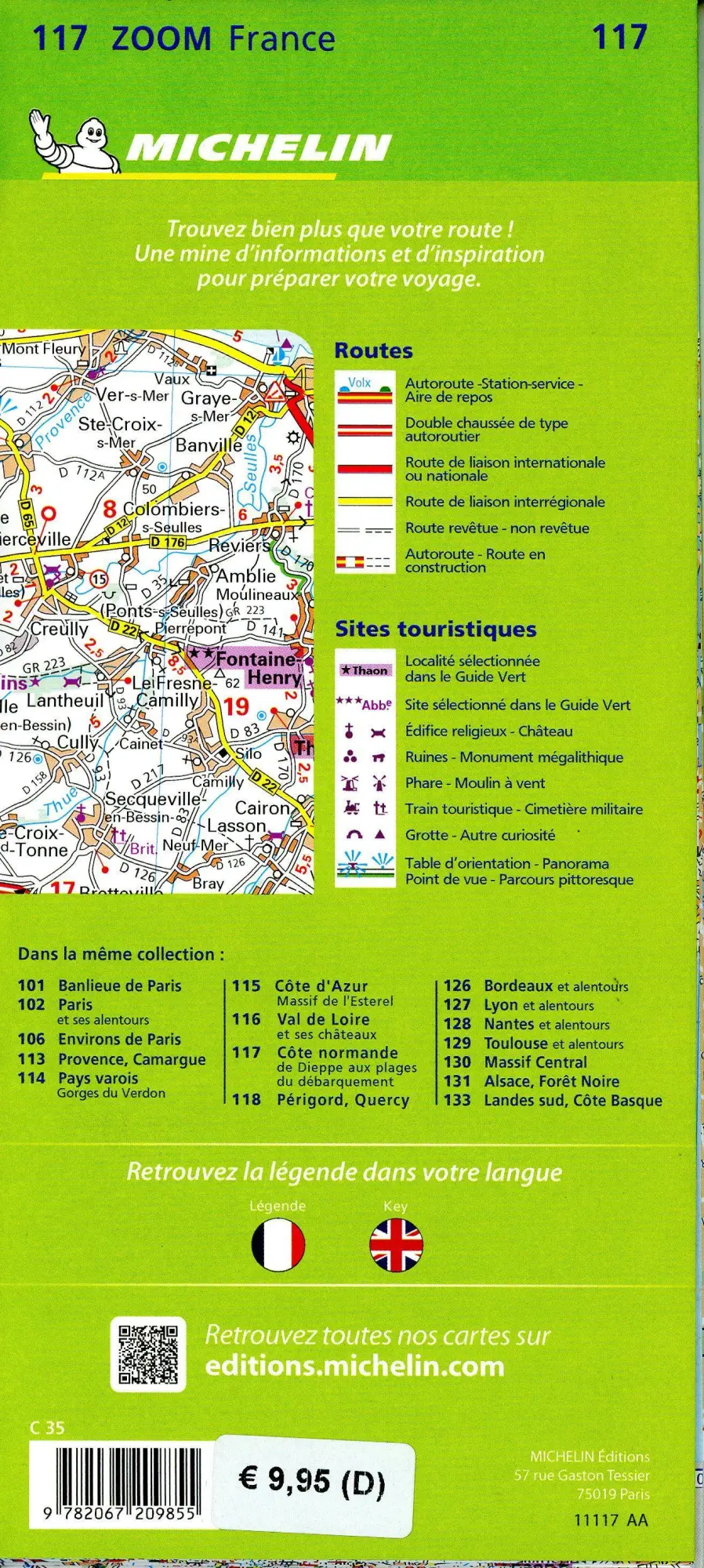 Bild: 9782067209855 | Normandy Coast - Zoom Map 117 | Straßen- und Tourismuskarte 1:150.000