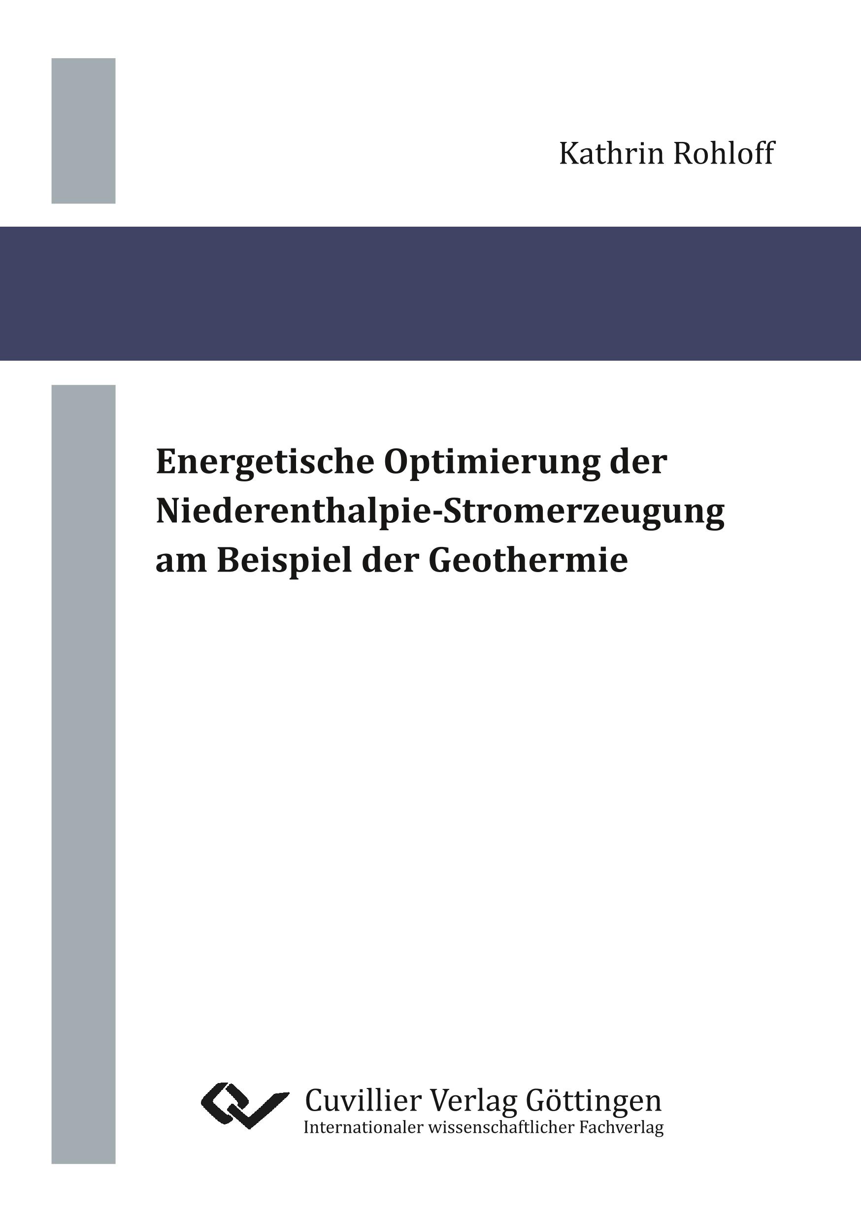 Cover: 9783736999855 | Energetische Optimierung der Niederenthalpie-Stromerzeugung am...