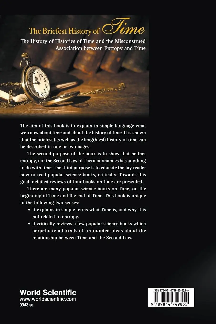 Rückseite: 9789814749855 | BRIEFEST HISTORY OF TIME, THE | Arieh Ben-Naim | Taschenbuch | 2016