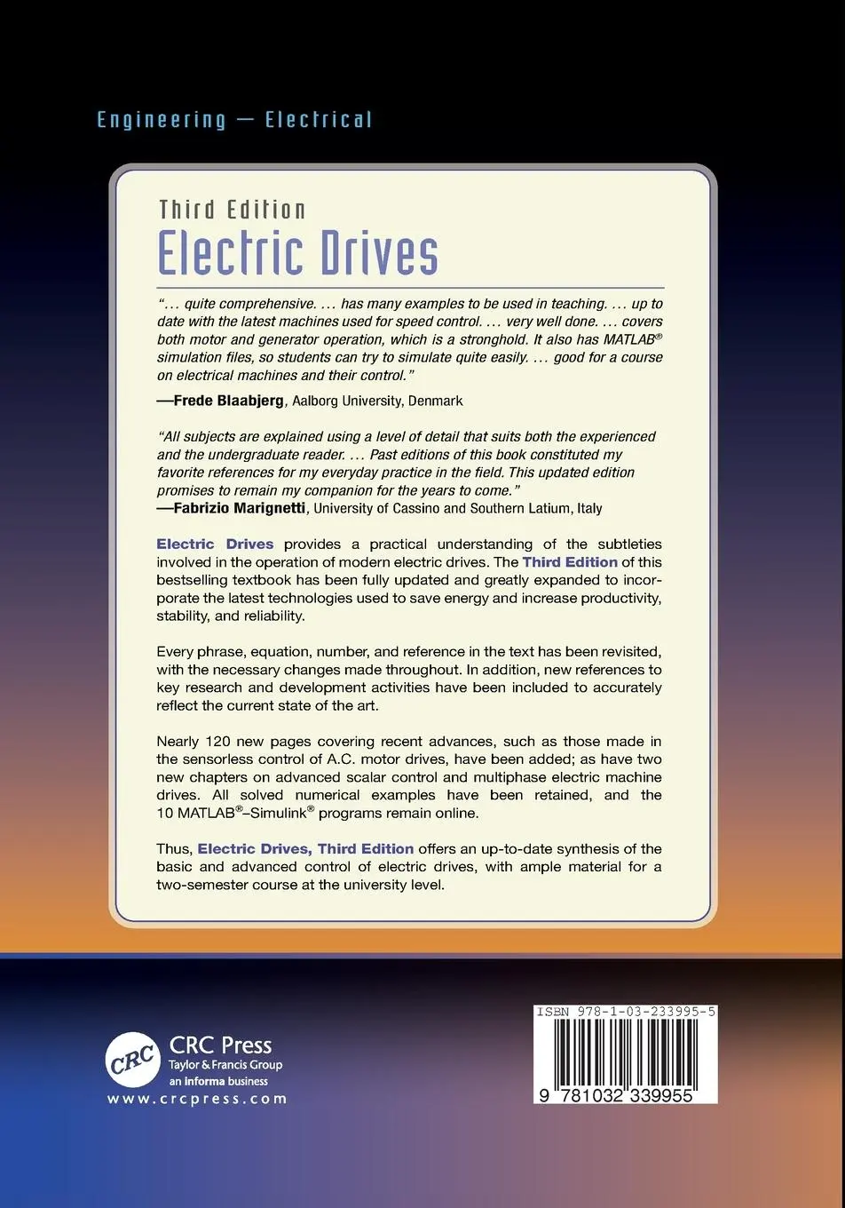 Rückseite: 9781032339955 | Electric Drives | Ion Boldea (u. a.) | Taschenbuch | Englisch | 2022