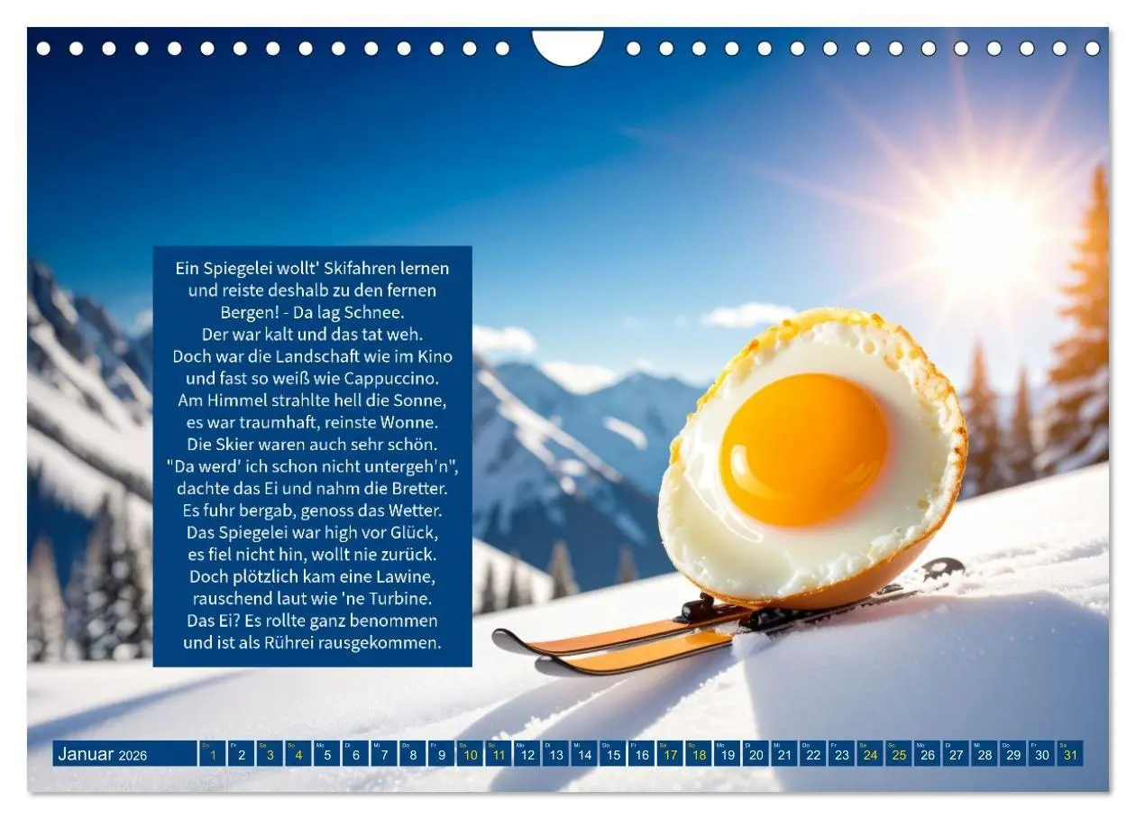 Bild: 9783516659955 | Das verrückte Spiegelei (Wandkalender 2026 DIN A4 quer), CALVENDO...