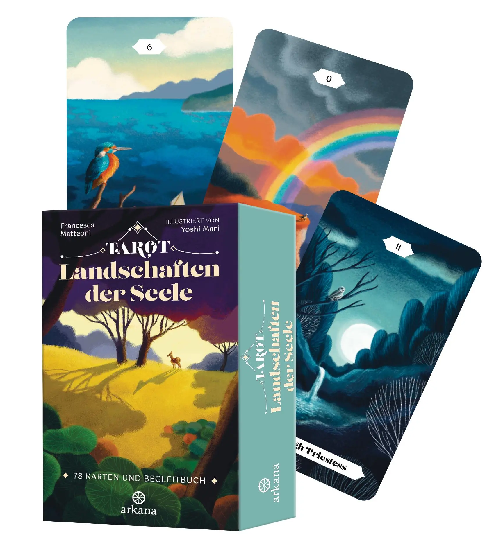 Cover: 4250938600056 | Tarot Landschaften der Seele | 78 Karten und Begleitbuch | Matteoni