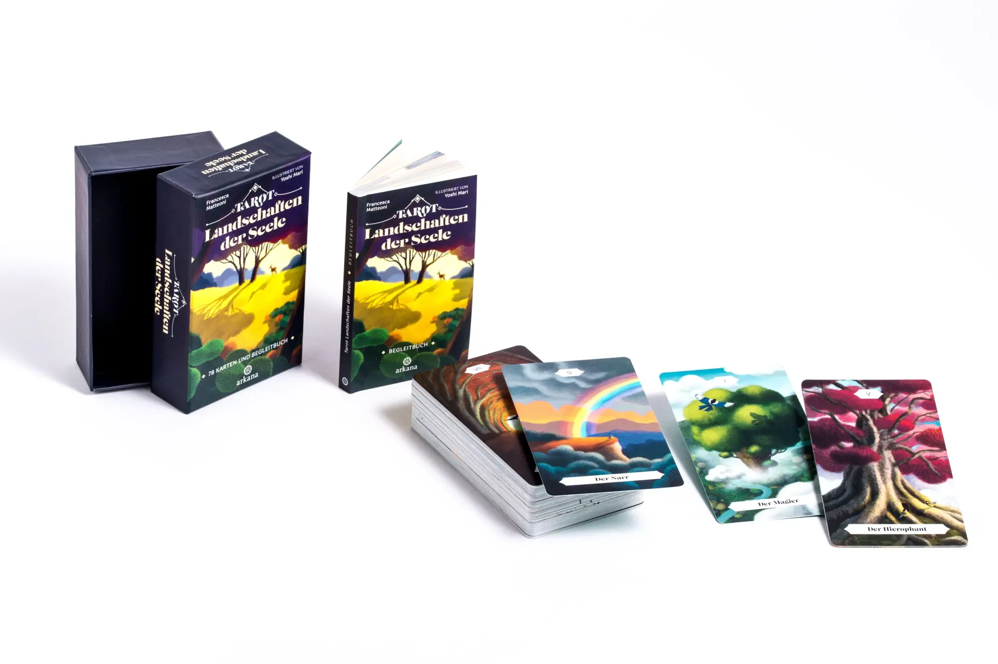 Bild: 4250938600056 | Tarot Landschaften der Seele | 78 Karten und Begleitbuch | Matteoni