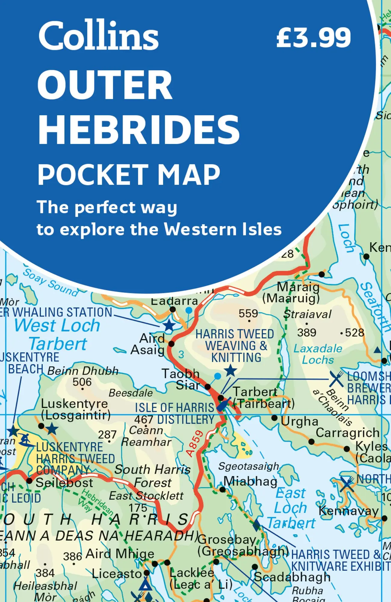 Cover: 9780008580056 | Outer Hebrides Pocket Map | Collins Maps | (Land-)Karte | Englisch