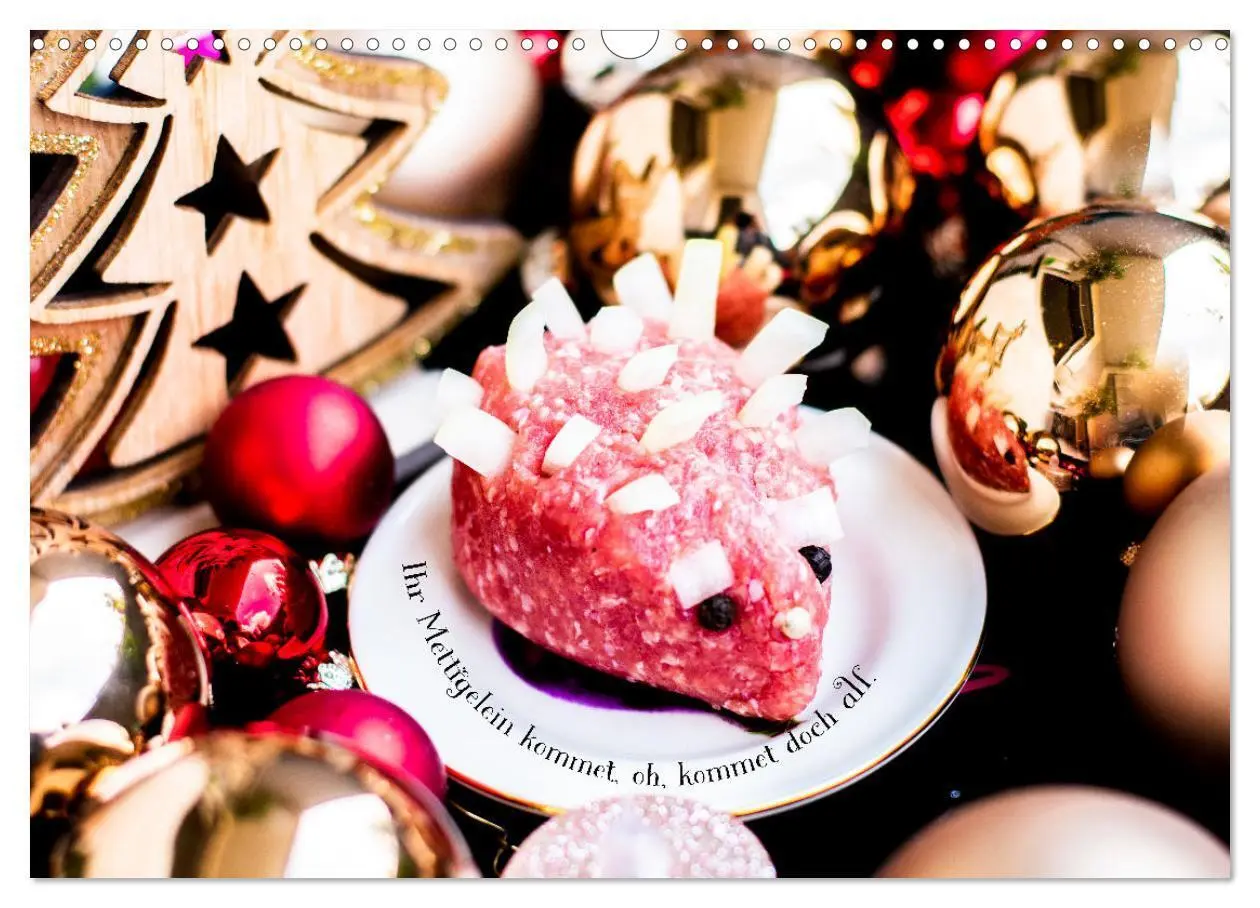 Bild: 9783435040056 | Mettkalender - Mettigel Edition (Wandkalender 2025 DIN A3 quer),...