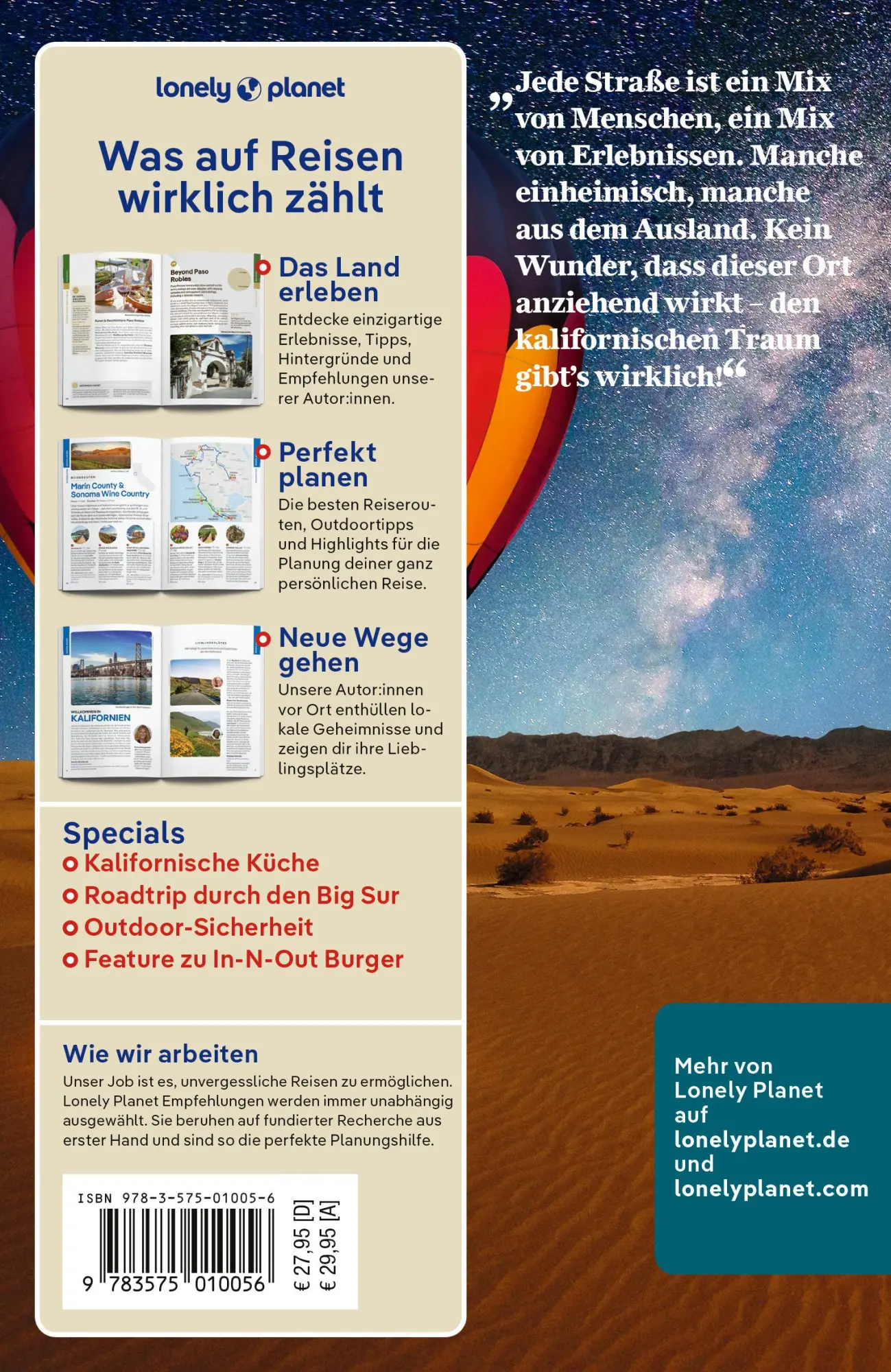 Rückseite: 9783575010056 | LONELY PLANET Reiseführer Kalifornien | Alexis Averbuck (u. a.) | Buch