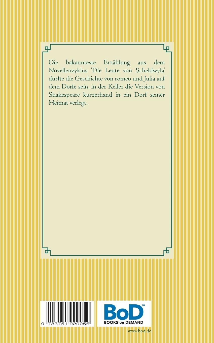 Rückseite: 9783751920056 | Romeo und Julia auf dem Dorfe | Gottfried Keller | Taschenbuch | 68 S.