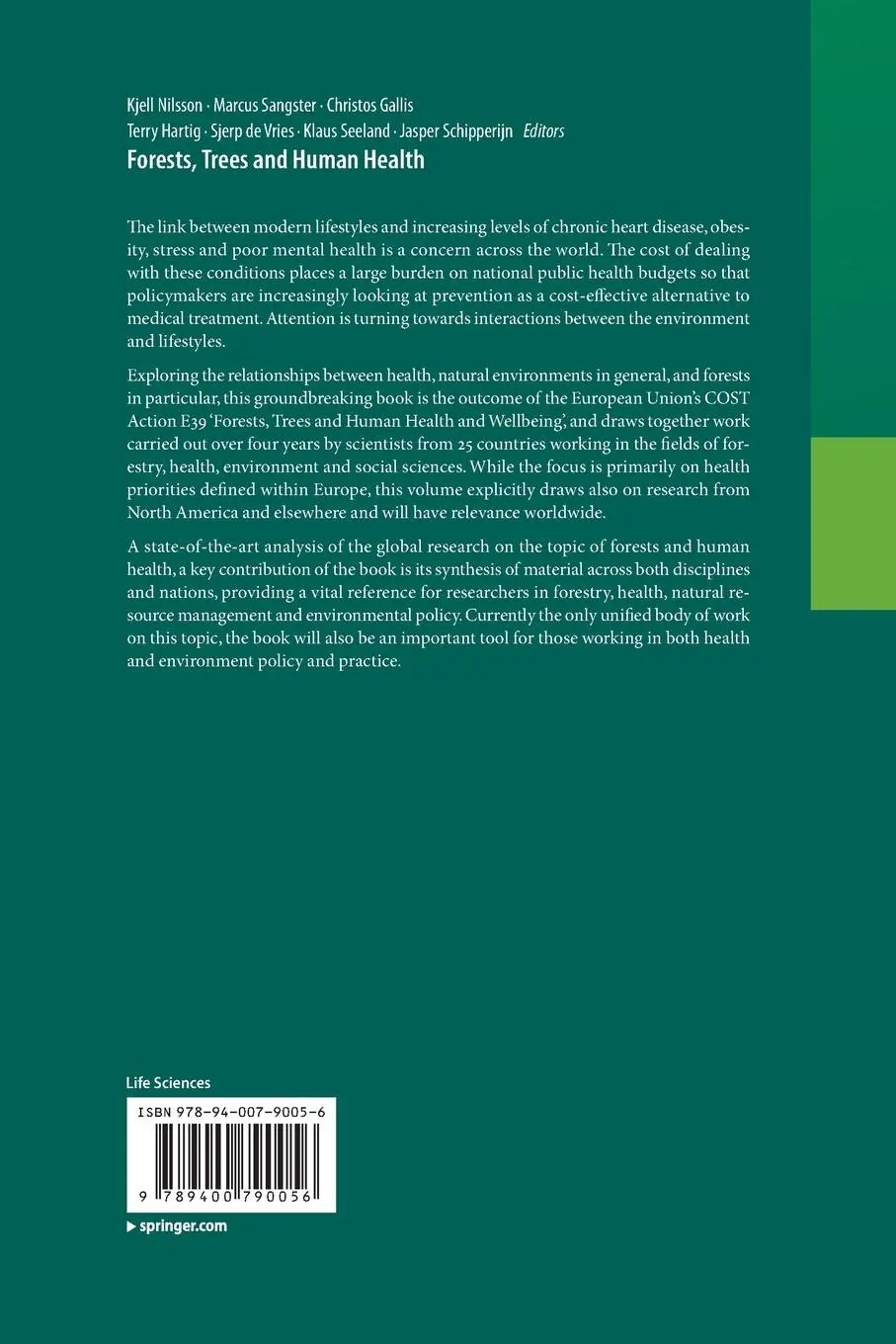 Rückseite: 9789400790056 | Forests, Trees and Human Health | Kjell Nilsson (u. a.) | Taschenbuch