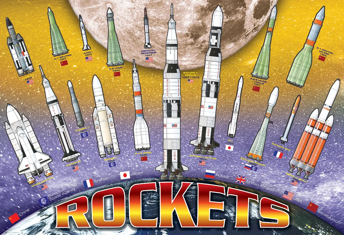 Bild: 628136600156 | Raketen (Puzzle) | Spiel | In Spielebox | 6100-1015 | 2022