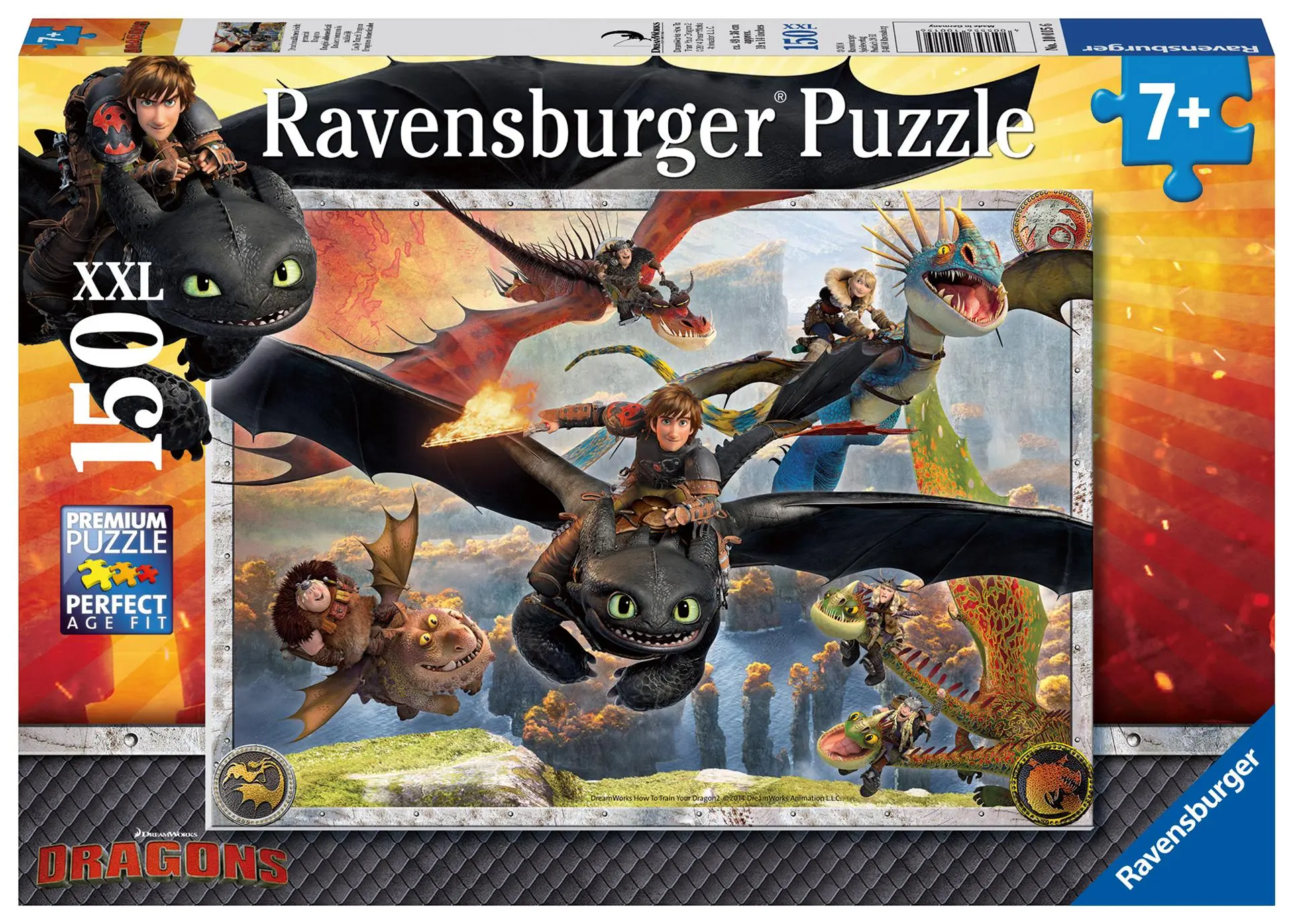 Cover: 4005556100156 | Drachenzähmen leicht gemacht. Puzzle 150 Teile XXL | Spiel | 10015