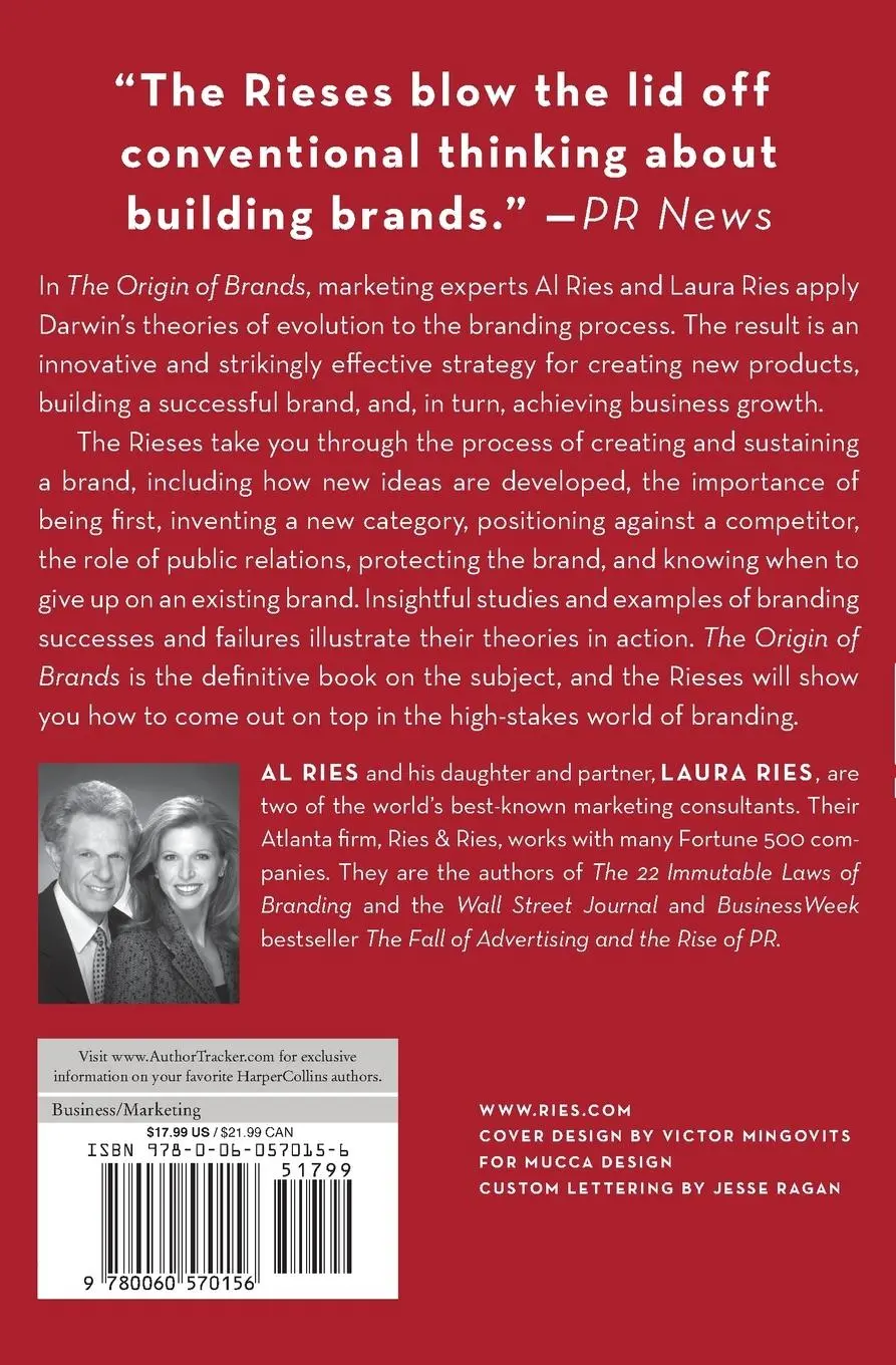 Rückseite: 9780060570156 | The Origin of Brands | Al Ries (u. a.) | Taschenbuch | Englisch | 2005