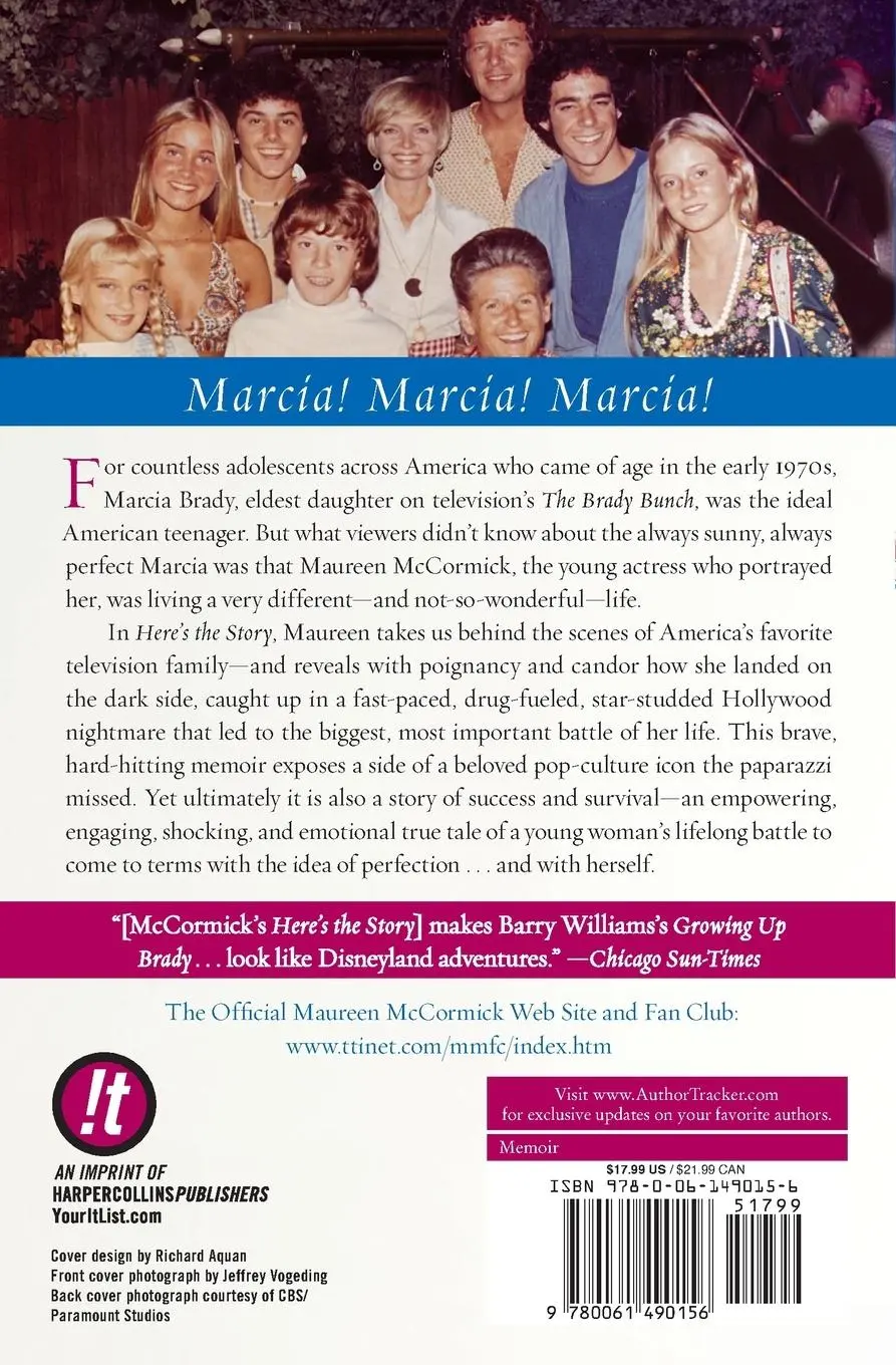 Rückseite: 9780061490156 | Here's the Story | Surviving Marcia Brady and Finding My True Voice