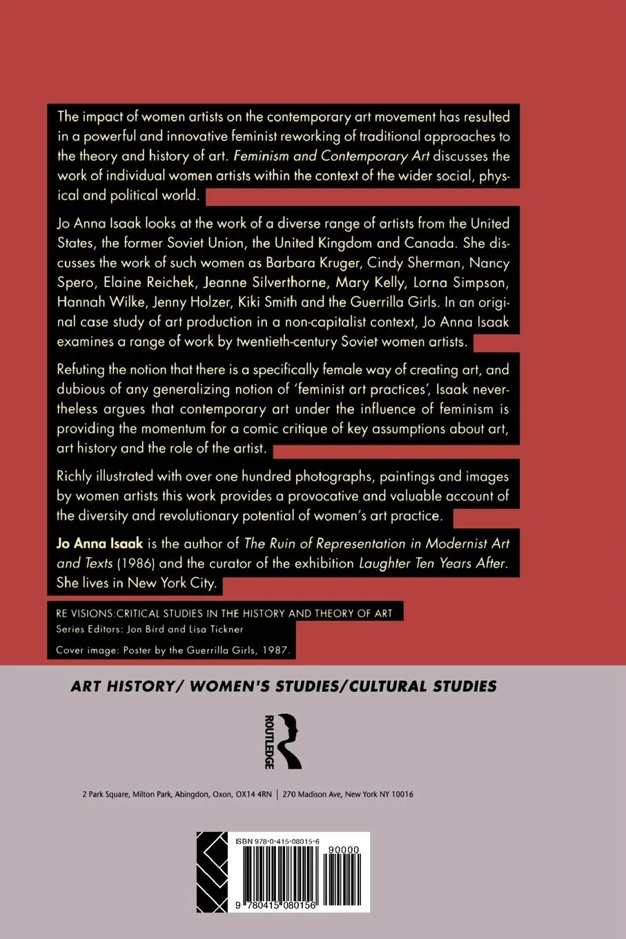 Rückseite: 9780415080156 | Feminism and Contemporary Art | Jo Anna Isaak | Taschenbuch | Englisch